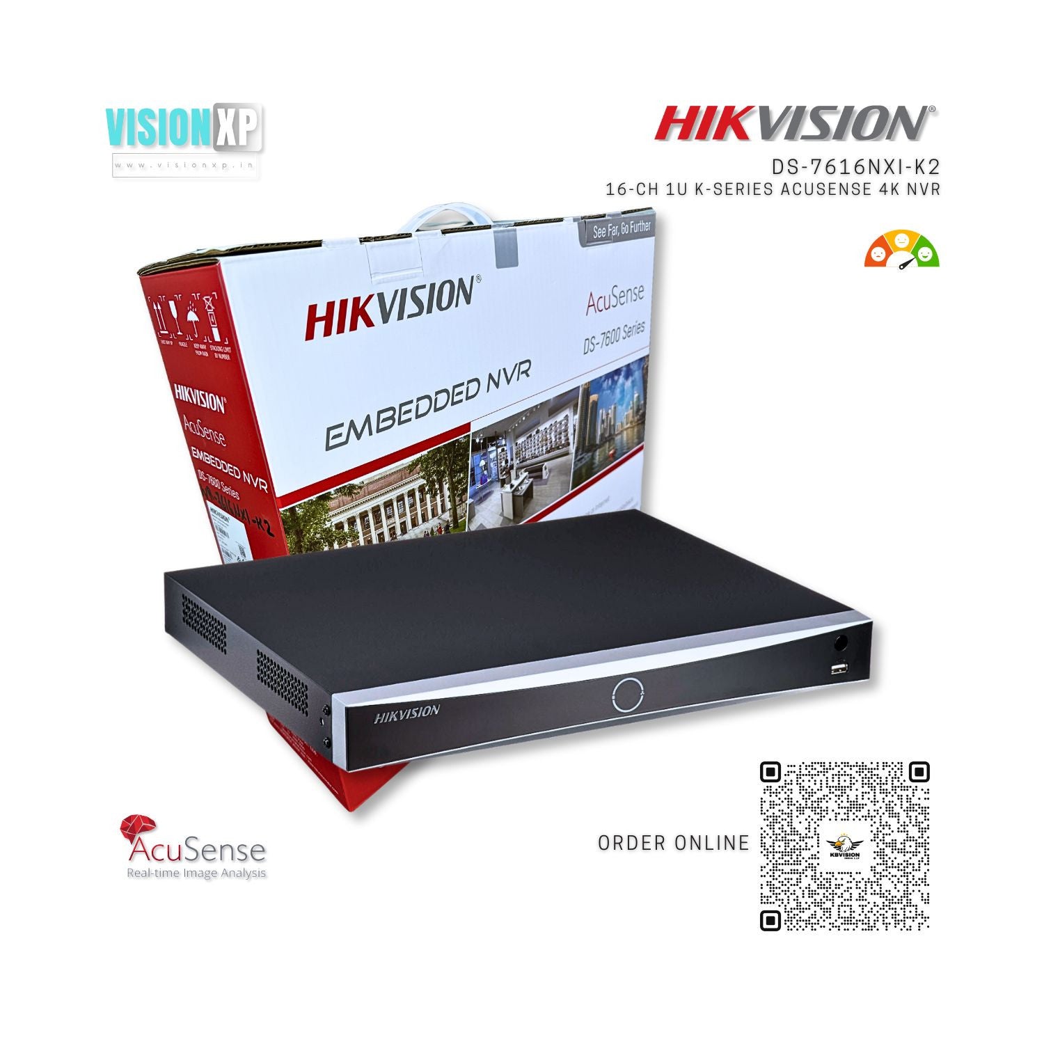 Hikvision DS-7616NXI-K2 16ch 1U K-Series AcuSense 4K NVR Hikvision DS-7616NXI-K2 16ch 1U K-Series AcuSense 4K NVR